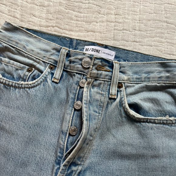 Redone wide leg straight jeans size 26 - Picture 3 of 4